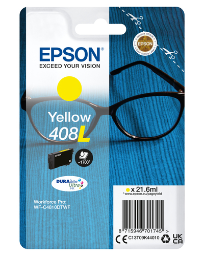 Epson 408L - 21.6 ml - jaune - original - blister - cartouche d'encre - pour WorkForce Pro WF-C4810DTWF 