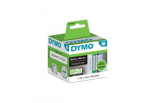 Rouleau dymo 110 etiquet classeur 190x38MM pour labelwriter 