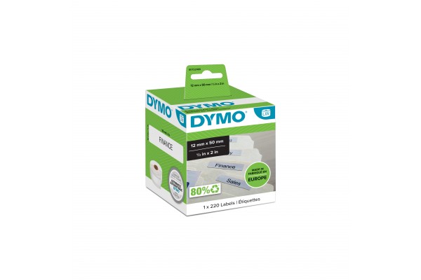 Rouleau dymo 220 etiquettes dossier 50x12MM pour labelwriter 