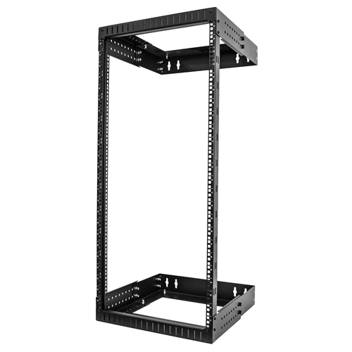 StarTech.com Baie de Brassage Murale 19 pouces 24U - Rack Mural Profondeur Réglable 12-20" - Rack Réseau Ouvert Équipement AV/Data/IT & Switch Réseau- Baie Informatique 24U (RACK-24U-20-WALL-OA) - Rack cadre ouvert - 2 montants - montable sur mur - noir - 