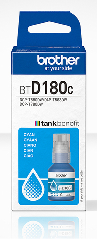 Brother BTD180C - Cyan - original - recharge d'encre - pour Brother DCP-T580DW 