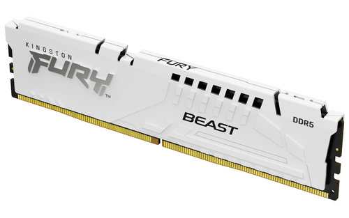 Kingston FURY Beast - DDR5 - module - 32 Go - DIMM 288 broches - 5200 MT/s / PC5-41600 - CL40 - 1.25 V - mémoire sans tampon - on-die ECC - blanc 