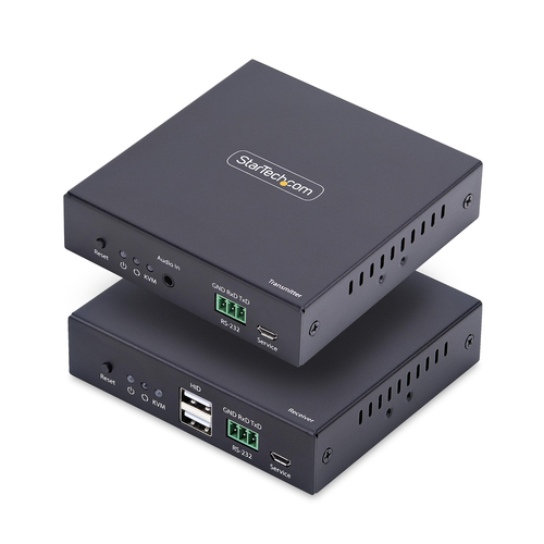 StarTech.com HDMI KVM Extender Over IP Network, 4K 60Hz, Driverless - Kit émetteur et récepteur - Rallonge vidéo/audio/USB - HDMI 