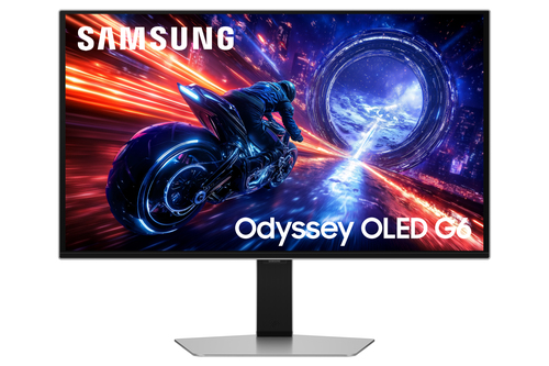Samsung Odyssey OLED G6 S27FG602SU - G60SF Series - moniteur OLED - jeux - 27" - 2560 x 1440 QHD @ 500 Hz - 300 cd/m² - 1000000:1 - DisplayHDR 500 True Black - 0.03 ms - 2xHDMI, DisplayPort - argent 