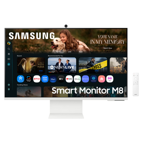 Samsung S32FM801UU - M80F Series - écran LED - Intelligent - 32" - 3840 x 2160 4K UHD (2160p) @ 60 Hz - VA - 400 cd/m² - 3000:1 - HDR10, HDR10+ - 4 ms - HDMI, USB-C - haut-parleurs - blanc 