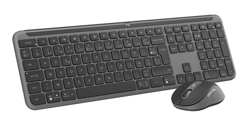 Logitech Signature Slim Combo MK950 for Business - Ensemble clavier et souris - 100% - full size - sans fil - Bluetooth 5.1 LE - AZERTY - Français - graphite