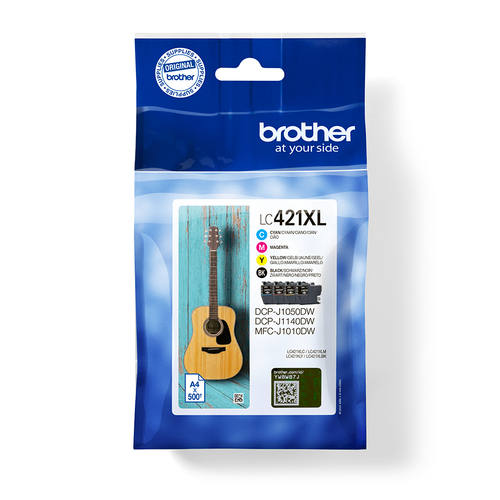 Brother LC421XL - Pack de 4 - XL - noir, jaune, cyan, magenta - original - cartouche d'encre - pour Brother DCP-J1140DW, MFC-J1010DW, MFC-J1012DW