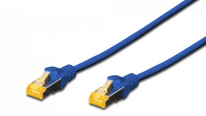 MicroConnect S/FTP CAT6A 0.5M Blue Snagless LSZH, Full copper AWG27 