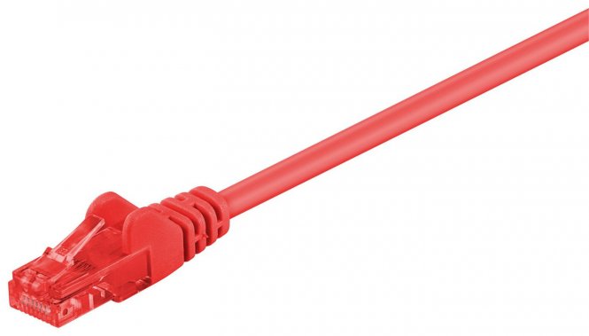 MicroConnect U/UTP CAT6 25M Red LSZH Unshielded Network Cable, 