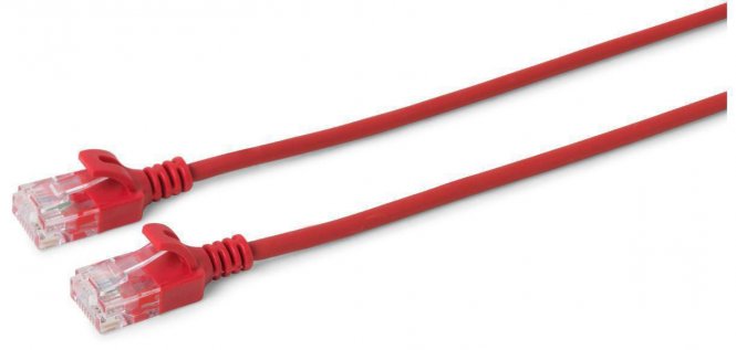 MicroConnect U/UTP CAT6 0.5M Red Slim,  Unshielded Network Cable, 