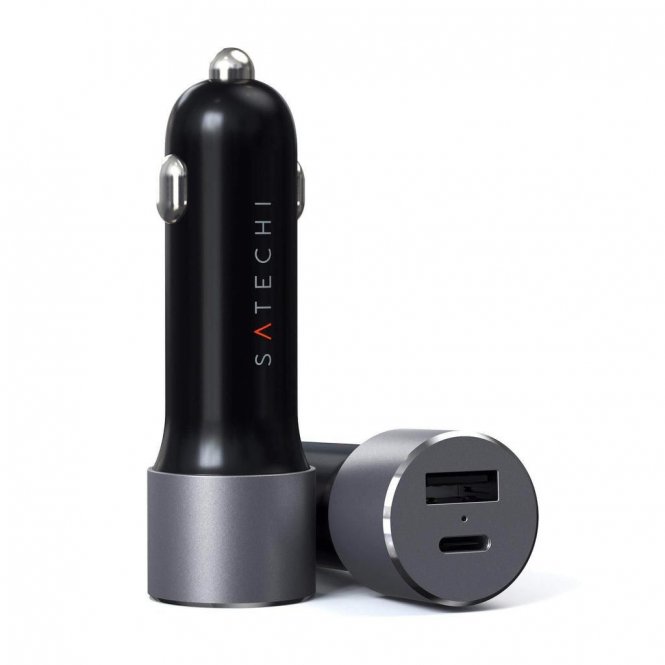 Satechi 72W Type-C PD Car Charger  space gray 