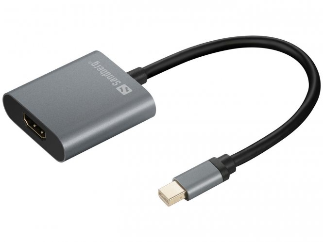 Sandberg Adapter MiniDP1.4-HDMI2.0 4K60 Adapter MiniDP1.4<gt/>HDMI2.0 