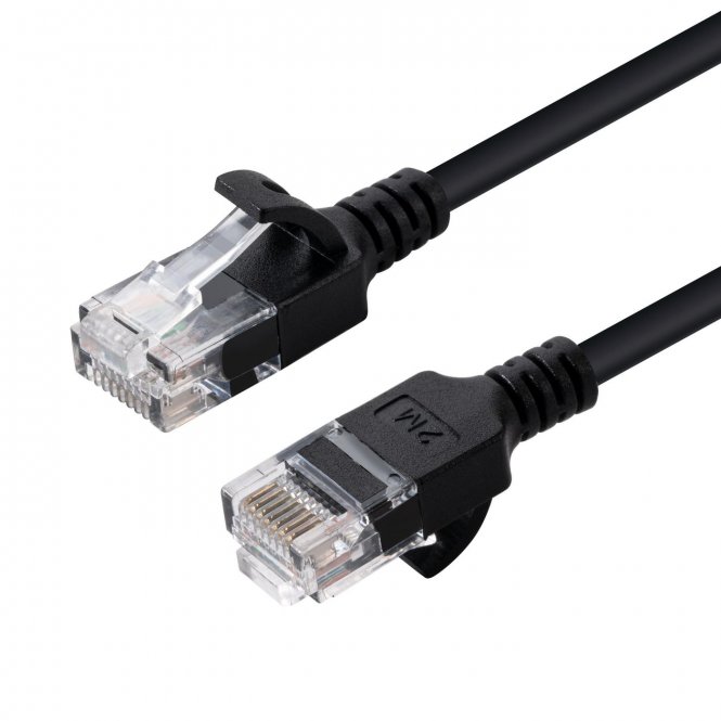 MicroConnect U/UTP CAT6A Slim 0.15M Black 