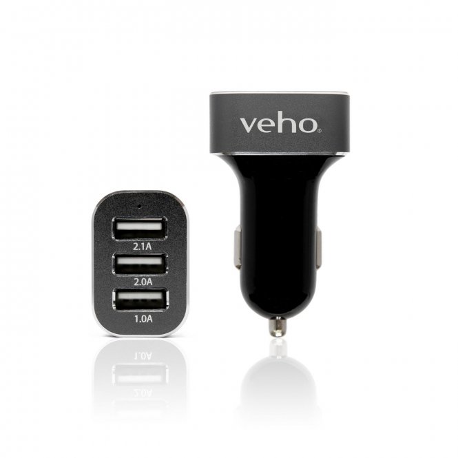 Veho Triple USB 5V 5.1a Car charger VAA-010, Auto, Cigar 