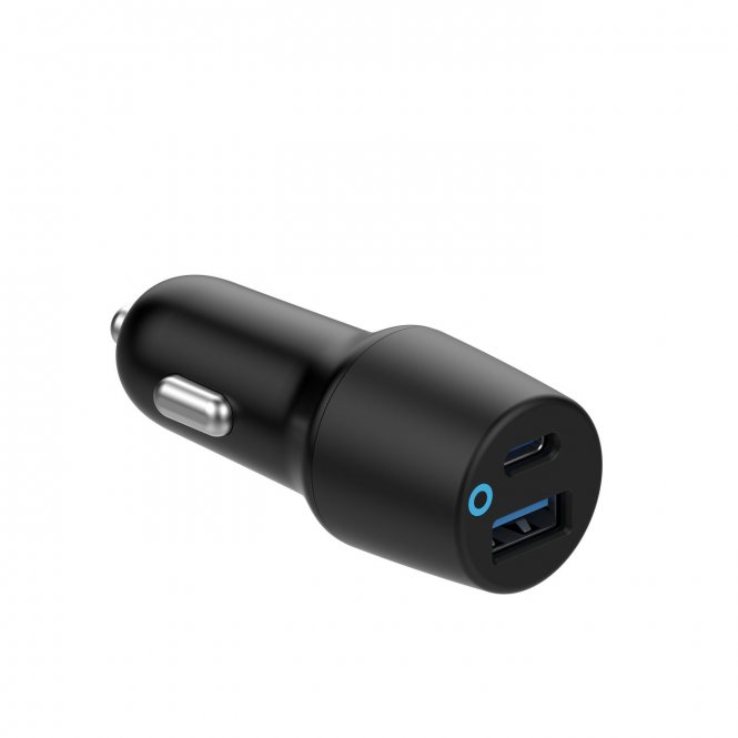 eSTUFF INFINITE Car Charger 38W. 1 x  USB-C + 1 x USB-A 