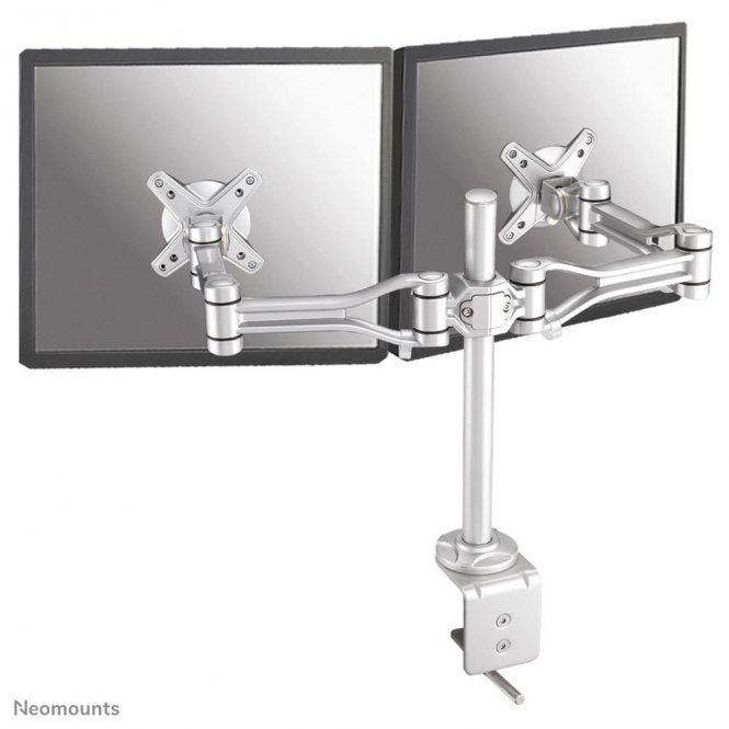 Neomounts Full Motion Dual Desk Monitor  Arm (Clamp) For Two 10-30" 