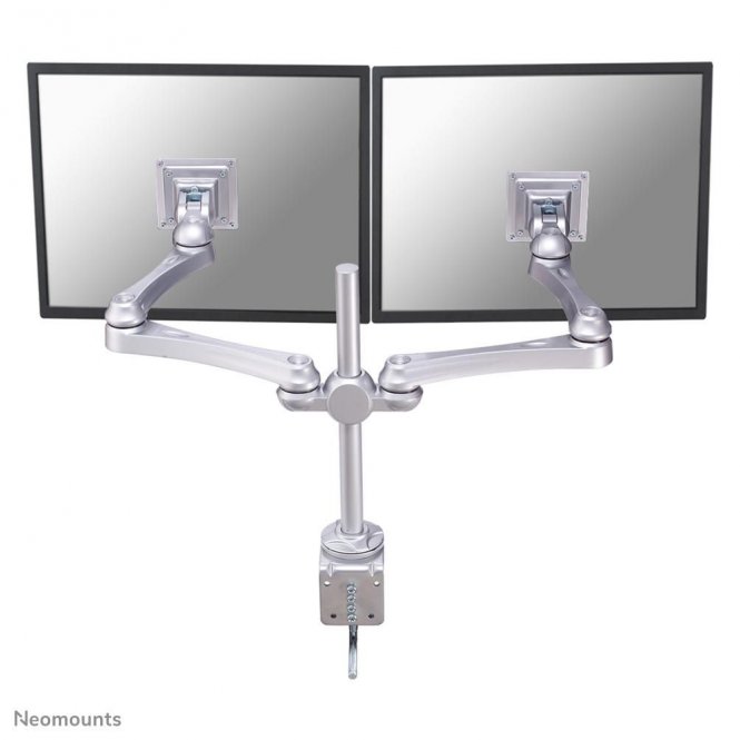 Neomounts Full Motion Dual Desk Monitor  Arm (Clamp) For Two 10-30" 