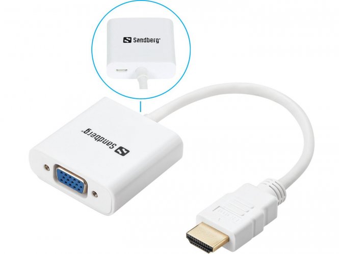 Sandberg HDMI to VGA Converter HDMI to VGA Converter, HDMI, 