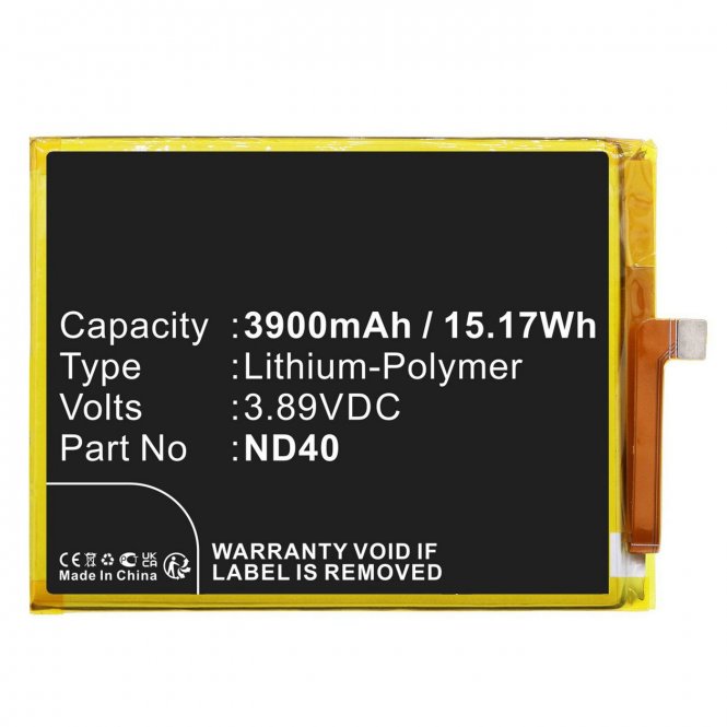 CoreParts Battery 15.17Wh 3.89V 3900mAh