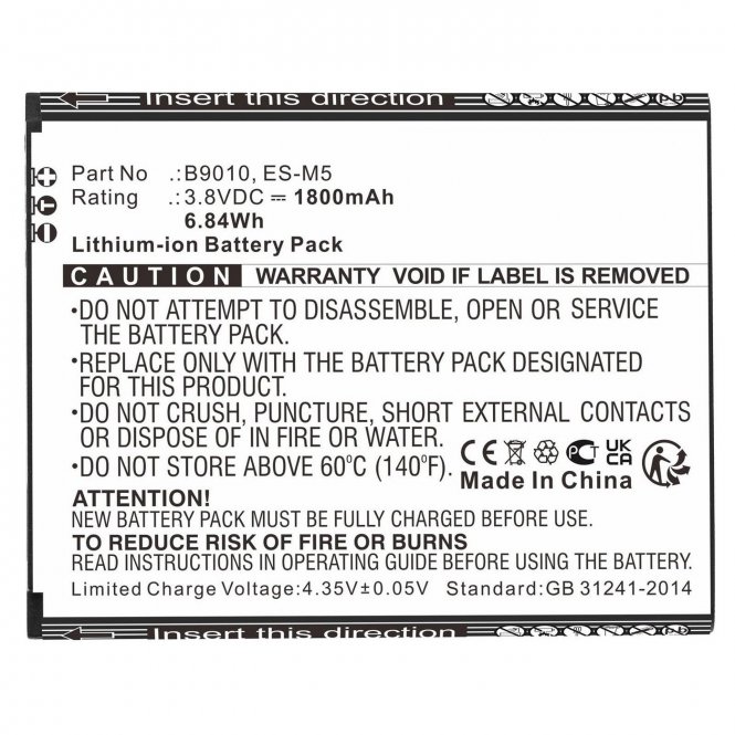 CoreParts Battery 6.84Wh Li-ion 3.8V 