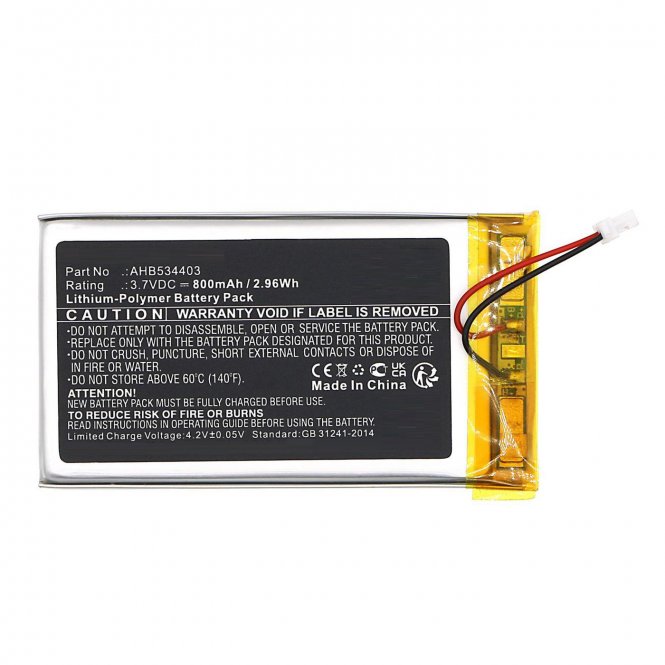 CoreParts Battery 3.7V 800mAh 2.96Wh 