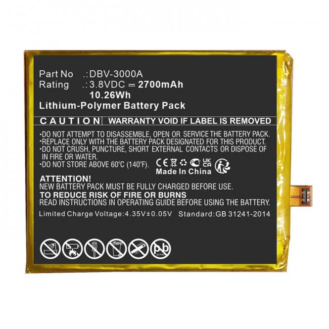 CoreParts Battery 3.8V 2700mAh 10.26Wh