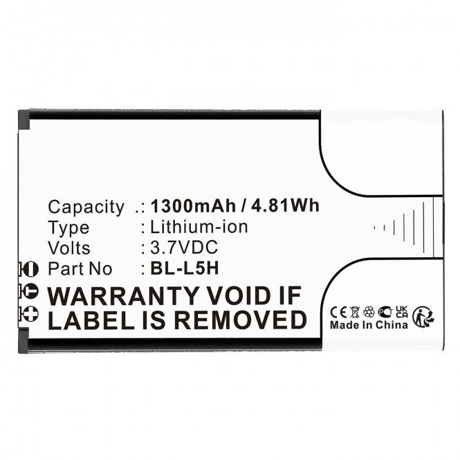 CoreParts Battery 3.7V 1300mAh 4.81Wh 