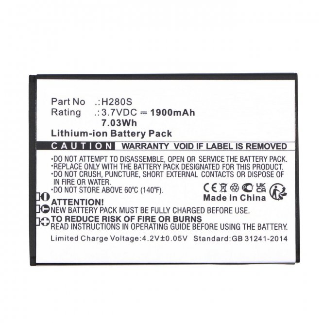 CoreParts Battery 3.7V 1900mAh 7.03Wh 