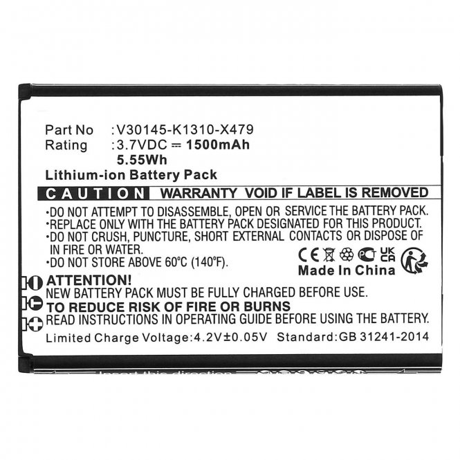 CoreParts Battery 3.7V 1500mAh 5.55Wh 