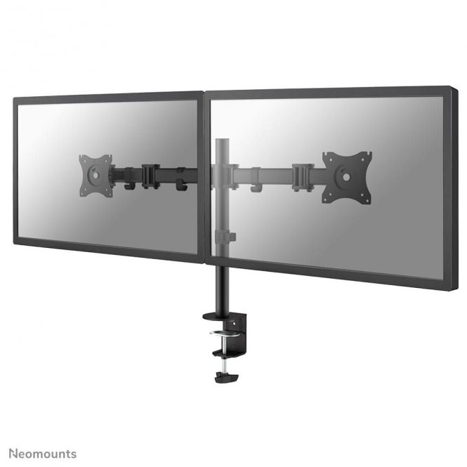 Neomounts Full Motion Dual Desk Monitor  Arm (Clamp & Grommet) For Two 