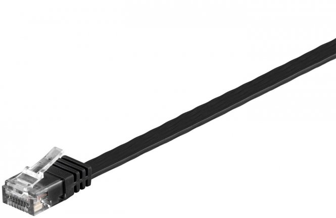 MicroConnect U/UTP CAT6 3M Black Flat Unshielded Network Cable, 