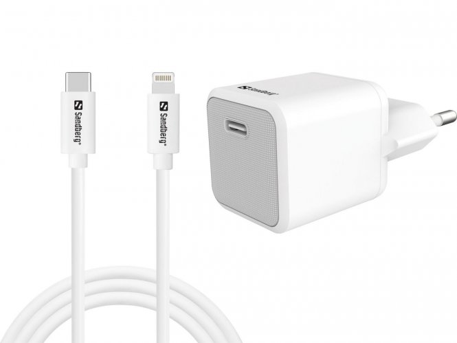 Sandberg USB-C AC 20W Charger EU +  Lightning 1M 