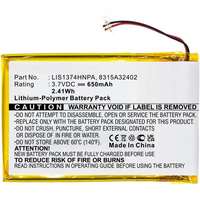 CoreParts Battery 2.41Wh Li-Pol 3.7V  - disponible 48 / 72h 