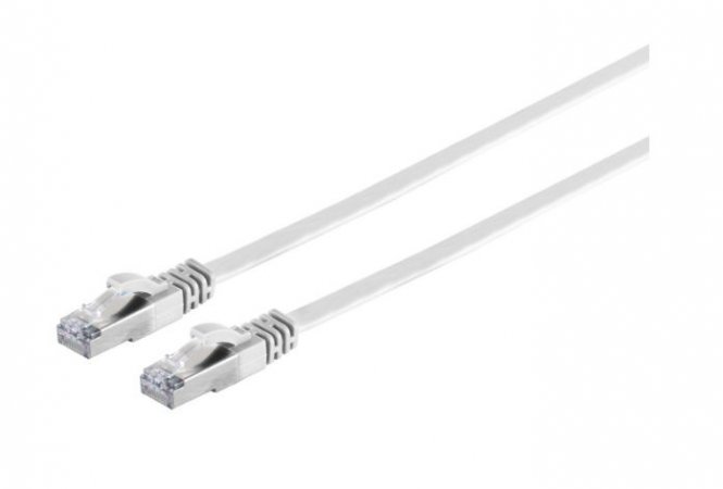 MicroConnect U/UTP CAT6A 3M White Flat Unshielded Network Cable, 