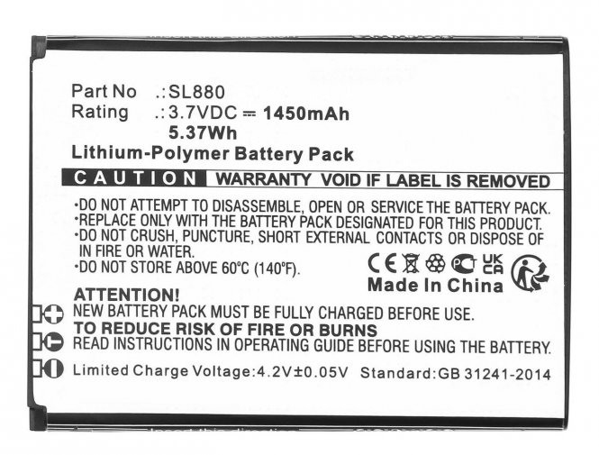 CoreParts Battery Li-Polymer Black 3.7V  - disponible 48 / 72h 
