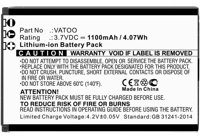 CoreParts Battery 4.07Wh Li-ion 3.7V 