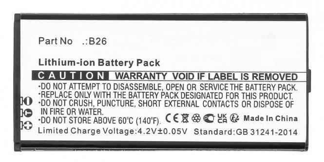 CoreParts Battery Li-ion Black 5.00Wh  - disponible 48 / 72h 