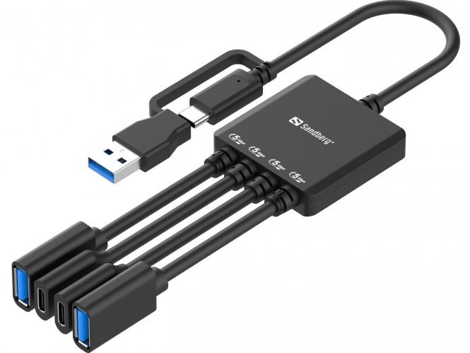 Sandberg USB-C/A to 2A+2C Splitter 