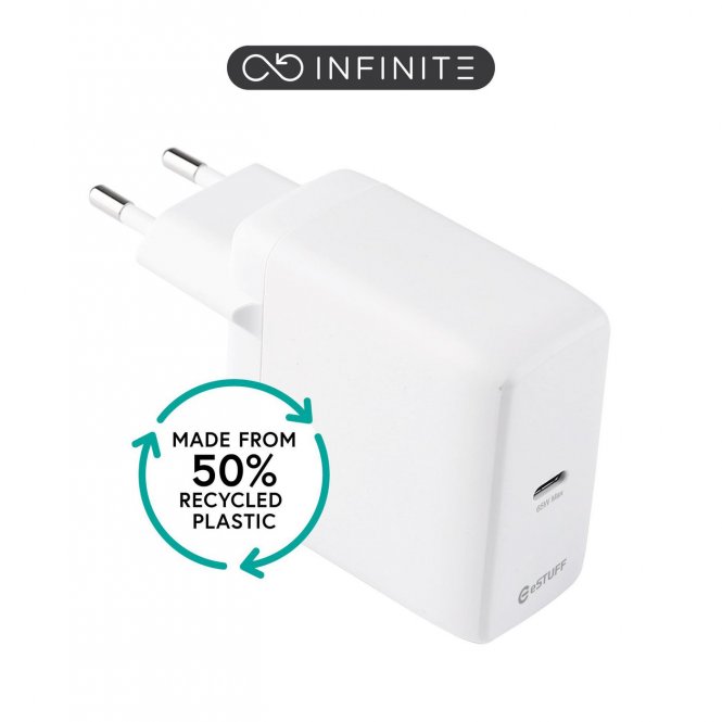 eSTUFF INFINITE (GRS) USB-C Charger  EU PD 65W GaN. 1x USB-C . 