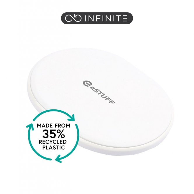 eSTUFF INFINITE (GRS) Wireless  Charger Pad 15W. White 