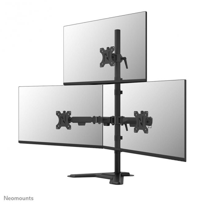 Neomounts DS45-600BL2-1, Triple Monitor Stand, 10-32", Max 3 x 5 kg,