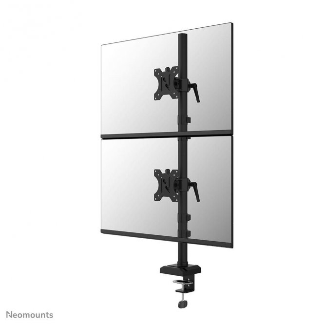 Neomounts DS60-600BL2V, Dual Monitor  Arm (Clamp/Grommet), 10-32", 