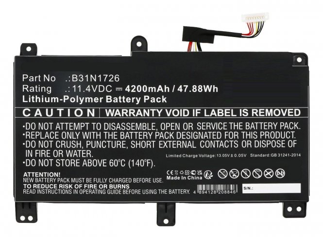CoreParts Laptop Battery for Asus  - disponible 48 / 72h 