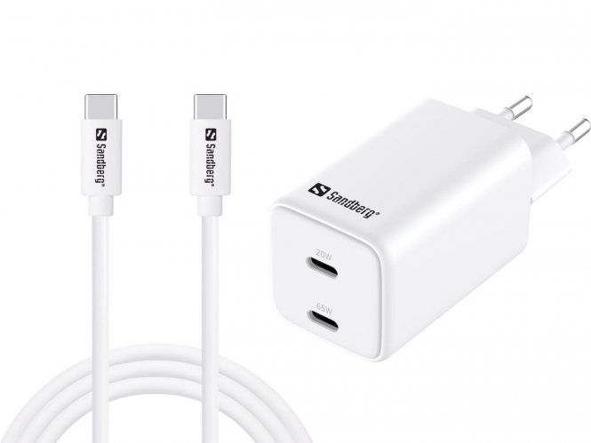 Sandberg AC Charger USB-C PD65W EU 1.5M  - disponible 48 / 72h 