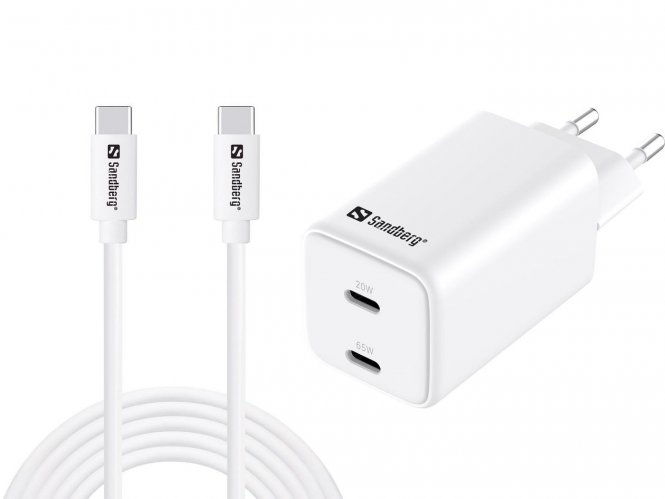 Sandberg AC Charger USB-C PD65W EU 3M - disponible 48 / 72h