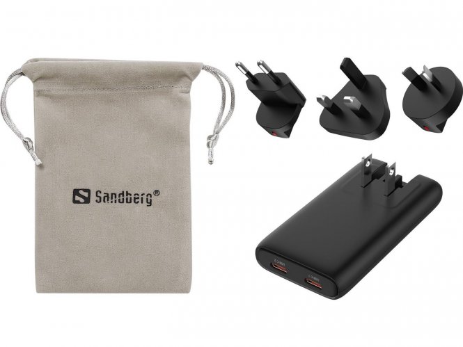 Sandberg 4in1 TravelCharger 65W Black - disponible 48 / 72h