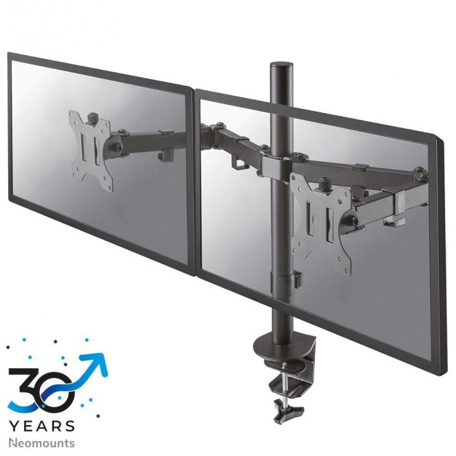 Neomounts FPMA-D550DBLACK, Full Motion  Dual Desk Mount (Clamp &  - disponible 15 jours 