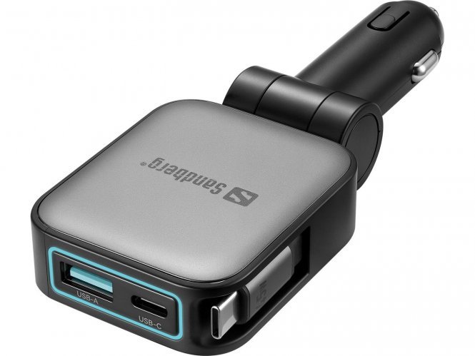 Sandberg Car Charger 3in1 72W FlexCable - disponible 48 / 72h