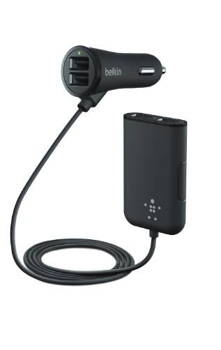 Belkin Car Charger + Extension 4 port F8M935BT06, Auto, Cigar 