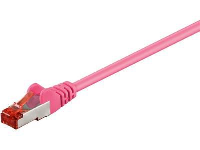 MicroConnect S/FTP CAT6 0.5m Pink LSZH PiMF (Pairs in metal foil) 